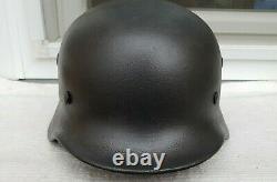 German Helmet M40 Size 66 Ww2 Stahlhelm + Original Ww2 Liner Band