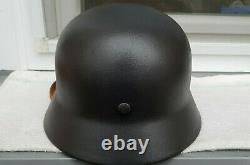 German Helmet M40 Size 66 Ww2 Stahlhelm + Original Ww2 Liner Band