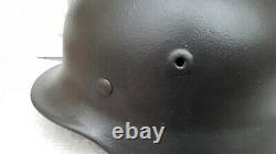 German Helmet M40 Size 66 Ww2 Stahlhelm + Original Ww2 Liner Band