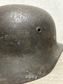 German Helmet M40 WW2 original paint (without restoration) WWII size 64