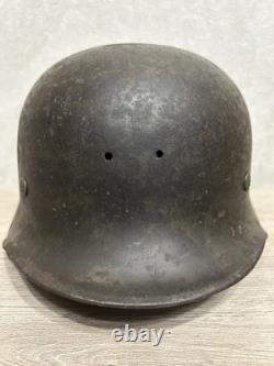 German Helmet M40 WW2 original paint (without restoration) WWII size 64