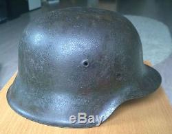 German Helmet M42 ET62 / 132 Naval forces + Aluminum Tape Liner Original WW2