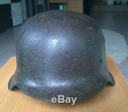 German Helmet M42 ET62 / 132 Naval forces + Aluminum Tape Liner Original WW2