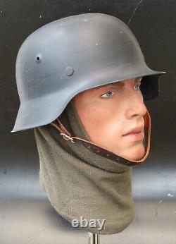 German Helmet M42 Original WW2 helmet German Air Force LARGE SIZE 59cm Liner
