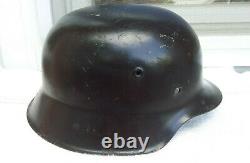 German Helmet M42 Size Et68 + Original Liner Band D. R. P. 1943 Ww2 Stahlhelm