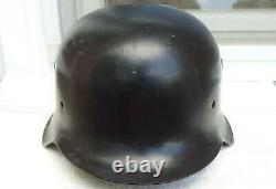 German Helmet M42 Size Et68 + Original Liner Band D. R. P. 1943 Ww2 Stahlhelm