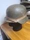 German Helmet Post Ww2 Original Border Guards Helmet With Carrying Strap BGS