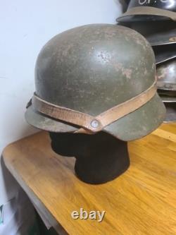 German Helmet Post Ww2 Original Border Guards Helmet With Carrying Strap BGS