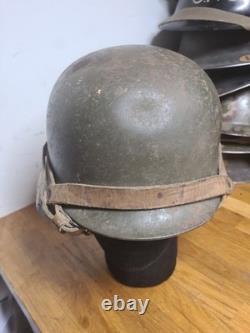 German Helmet Post Ww2 Original Border Guards Helmet With Carrying Strap BGS