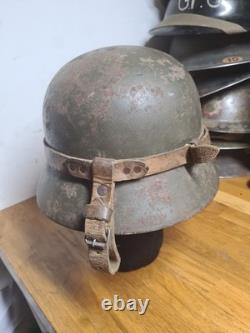 German Helmet Post Ww2 Original Border Guards Helmet With Carrying Strap BGS