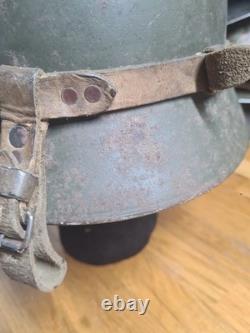 German Helmet Post Ww2 Original Border Guards Helmet With Carrying Strap BGS
