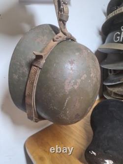 German Helmet Post Ww2 Original Border Guards Helmet With Carrying Strap BGS