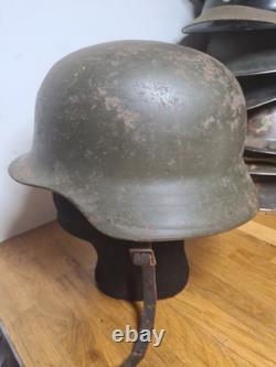 German Helmet Post Ww2 Original Border Guards Helmet With Carrying Strap BGS