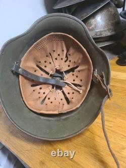 German Helmet Post Ww2 Original Border Guards Helmet With Carrying Strap BGS