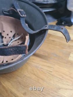 German Helmet Post Ww2 Original Border Guards Helmet With Carrying Strap BGS