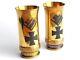 German Iron Cross Shot Glass Trench Art Set Brass original WWII WW2 Wehrmacht