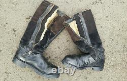 German Luftwaffe Pilot Aviator Boots Ww2