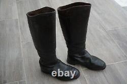 German Marching Cavalry Combat Boots Black Leather Nailed Sole Original Ww2