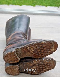 German Marching Combat Boots Leather Nailed Sole Rare 100% Original Ww2