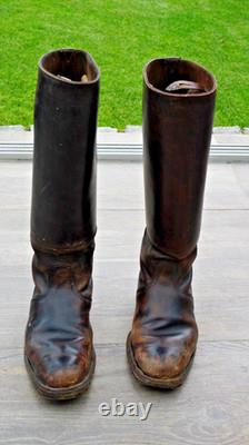German Marching Combat Boots Leather Nailed Sole Rare 100% Original Ww2