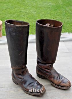 German Marching Combat Boots Leather Nailed Sole Rare 100% Original Ww2