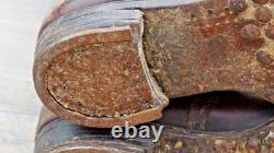 German Marching Combat Boots Leather Nailed Sole Rare 100% Original Ww2