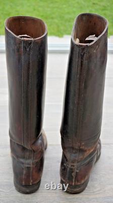 German Marching Combat Boots Leather Nailed Sole Rare 100% Original Ww2