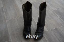 German Marching Short Combat Boots Black Leather Nailed Sole 100% Original Ww2