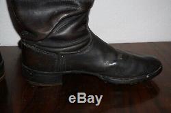 German Marching Short Combat Boots Black Leather Nailed Sole 100% Original Ww2