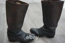 German Marching Short Combat Boots Black Leather Nailed Sole 100% Original Ww2