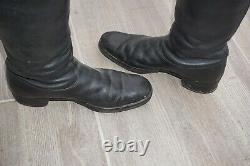 German Marching Short Combat Boots Black Leather Nailed Sole 100% Original Ww2