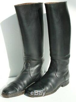 German ORIGINAL WWII Officers Black Leather Jackboots Pair