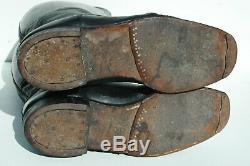 German ORIGINAL WWII Officers Black Leather Jackboots Pair