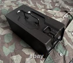 German Original Pre-War 1938 Dated Double Mg 34 Oil Storage Tin / Equipment