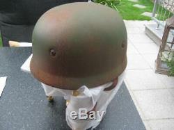 German WW II steel helmet paratrooper air-borne wehrmacht original antique item