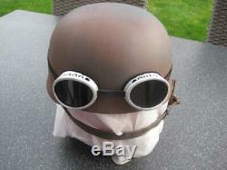 German WW II steel helmet paratrooper air-borne wehrmacht original sun glasses