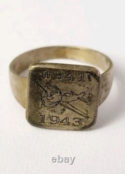 German WW2 1941 Stuka Fighter Airplane Airforce Ring