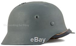 German WW2 M40 helmet with the bullet hole refurbished original