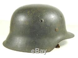 German WW2 M42 Helmet with Cloth Cover untouched all original