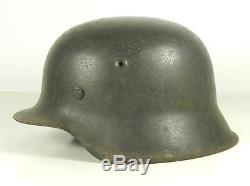 German WW2 M42 Helmet with Cloth Cover untouched all original