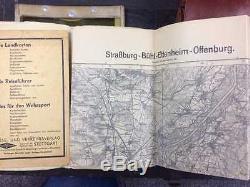 German WW2 Original 1936 Map case pencils Ruler compass