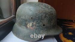 German WW2 Wehrmacht steel helmet Original paint and Decals