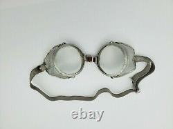 German WW2 goggles Wehrmacht Luftwaffe motoring vehicle aluminum metal glasses