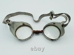 German WW2 goggles Wehrmacht Luftwaffe motoring vehicle aluminum metal glasses