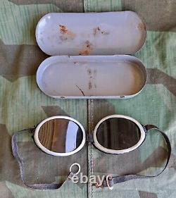 German WWII Gebirgsjäger Mountain Troop Snow Goggles in Case