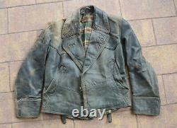 German WWII Luftwaffe Leather Private Personal Pilot's Jacket War Relic