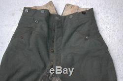 German WWII ORIGINAL Army officer/NCO flared trousers Maker marked