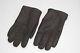 German WWII ORIGINAL Brown Leather Officers Gloves