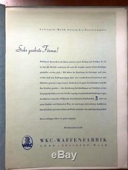 German WWII Period Original WKC Waffenfabrik Sword & Dagger Catalog