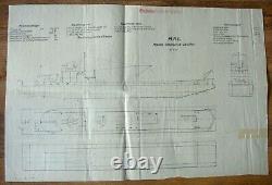 German WWII Secret Command Document Kriegsmarine Navy Ship Blueprints War Trophy